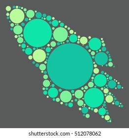 rocket shape vector design by color point
