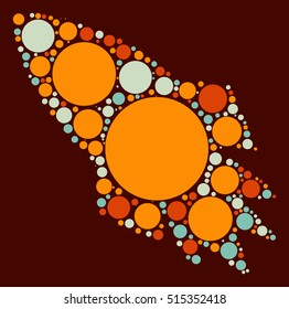 rocket shape vector design by color point
