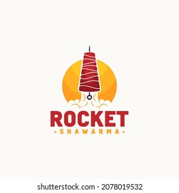 rocket shawarma logo vector illustration