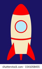 Rocket ship cartoon for children