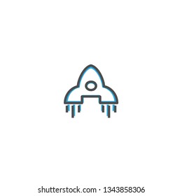 Rocket ship icon design. Transportation icon vector illustration
