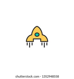 Rocket ship icon design. Transportation icon vector illustration