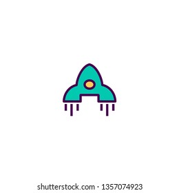Rocket ship icon design. Transportation icon vector illustration