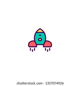 Rocket ship icon design. Transportation icon vector illustration