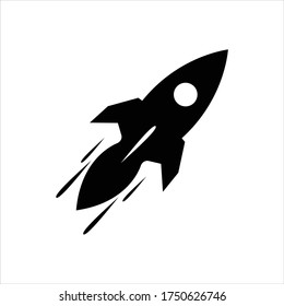 Rocket ship icon illustration vector