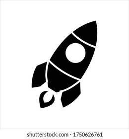 Rocket ship icon illustration vector