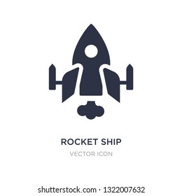 rocket ship icon on white background. Simple element illustration from Astronomy concept. rocket ship sign icon symbol design.