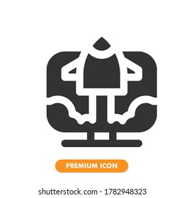 paquete de iconos de los buques de cohetes aislado en fondo blanco. para el diseño de su sitio web, logotipo, aplicación, interfaz de usuario. Ilustración gráfica vectorial y trazo editable. EPS 10.