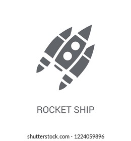 Rocket ship icon. Trendy Rocket ship logo concept on white background from Astronomy collection. Suitable for use on web apps, mobile apps and print media.