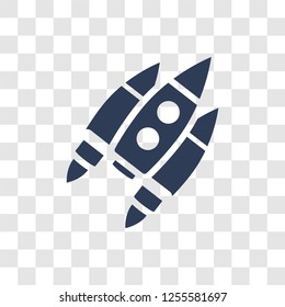 Rocket ship icon. Trendy Rocket ship logo concept on transparent background from Astronomy collection