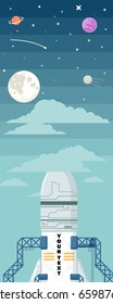 Rocket ship illustration