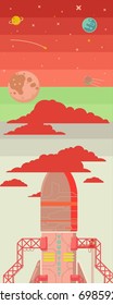 Rocket ship illustration