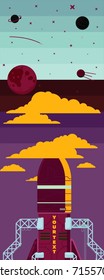 Rocket ship illustration