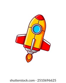 Ilustração de foguete. Ilustração da nave espacial.