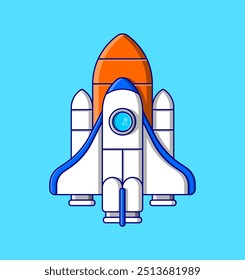 rocket ship illustration. Spaceship illustration.