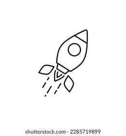 Rocket ship Isolated Line Icon. It can be used for websites, stores, banners, fliers. 