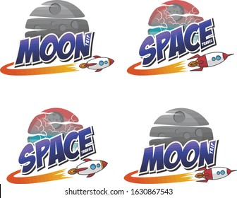 rocket ship launch space voyager set