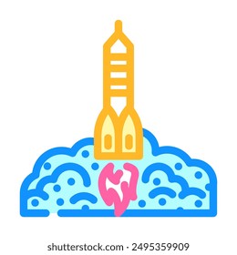 Vector de color de progreso de la nave espacial. símbolo de progreso de la nave espacial. ilustración de símbolo aislado