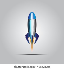 rocket ship. startup concept. Vector Illustration
