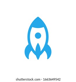 Rocket Ship Startup Symbol. Web Icon Logo Template Design Element.