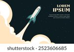 Rocket ship take off illustration 80