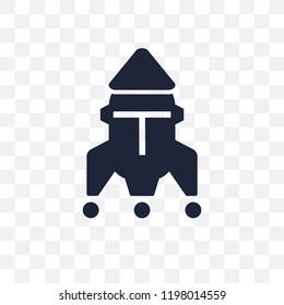 Rocket ship transparent icon. Rocket ship symbol design from Astronomy collection.