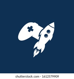 rocket ship turbo video game console joystick vector art illustration