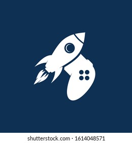 rocket ship turbo video game console joystick vector art illustration