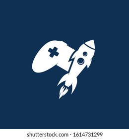 rocket ship turbo video game console joystick vector art illustration