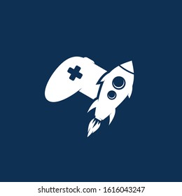 rocket ship turbo video game console joystick vector art illustration