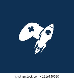 rocket ship turbo video game console joystick vector art illustration