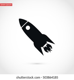 Rocket Ship vector, flat design best vector icon