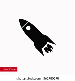 Rocket Ship vector, flat design best vector icon