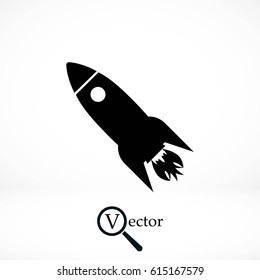 Rocket Ship vector, flat design best vector icon