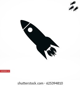 Rocket Ship vector, flat design best vector icon