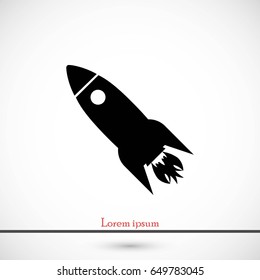 Rocket Ship vector, flat design best vector icon