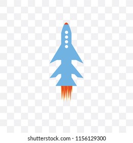 Rocket ship vector icon isolated on transparent background, Rocket ship logo concept
