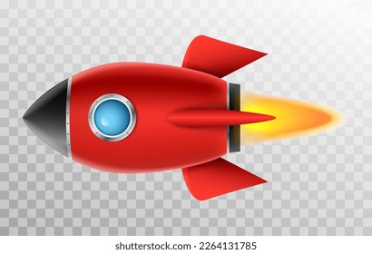Rocket ship vector icon. Space travel rocket vehicle spaceship illustration