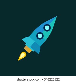rocket ship vector illustration