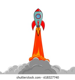 Rocket ship. vector illustration