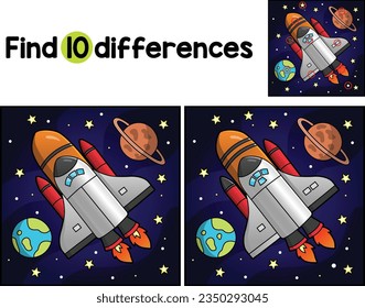 Rocket Ship Vehicle Find The Differences