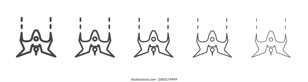 Ícone de foguete ícone contorno ilustração vetor símbolo