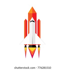 Rocket shuttle flight sharp corners style
