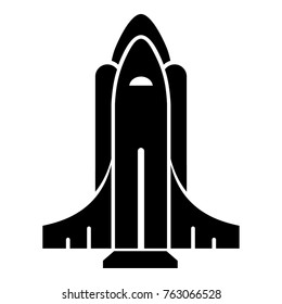 Rocket shuttle icon. Simple illustration of rocket shuttle vector icon for web