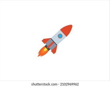 Rocket Sign Emoji Icon Illustration. Vektorsymbol Emoticon Design Clip Art Sign Comic Style.