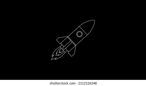 Rocket Sign Emoji Icon Illustration. Spaceship Vector Symbol Emoticon Design Clip Art Sign Comic Style.