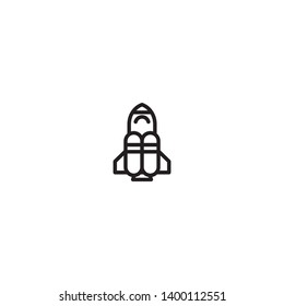 rocket sign icon on a white background