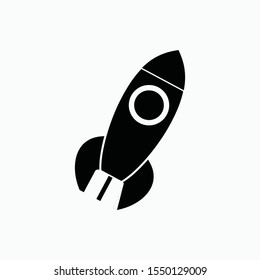 rocket sign icon vector isolated