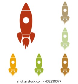 Rocket sign illustration