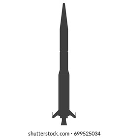 Rocket sign illustration. Vector. Black icon on white background